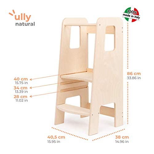 ully Natural by moblì® | Torre de Aprendizaje de madera natural hecha en...